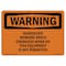 Signmission Safety Sign, OSHA WARNING, 3.5" Height, 5" Width, Inadequate Working Space Energized Work, Landscape OS-WS-D-35-L-12198 - alternate 1